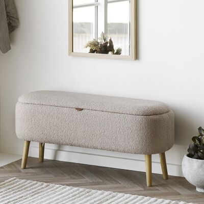 House Nordic Harlow penkki säilytystilalla 95x37x45 cm beige